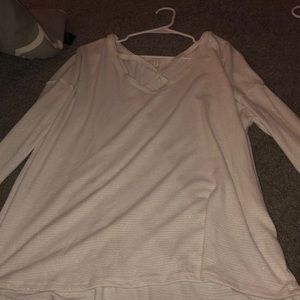 Oversized white sweater